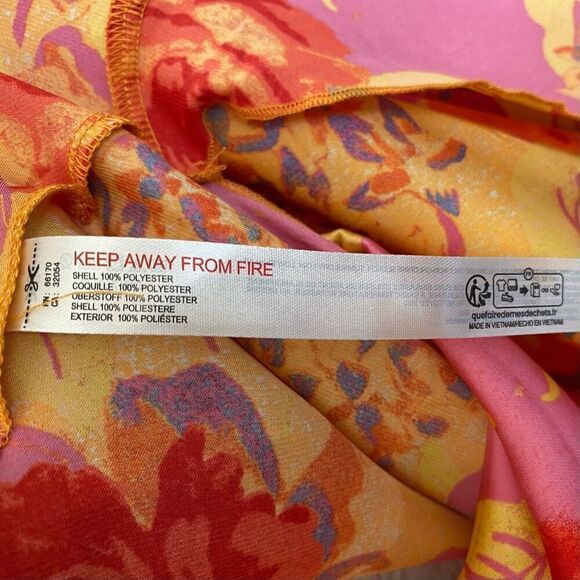 Free People Worth The Wait Floral Slip Thigh High Slit Maxi Dress NWT Size Small - Picture 6 of 8